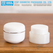 WJ-C50 50g venta caliente buena mano sintiendo tan rentable acabado brillante 50g oval cosméticos crema pp jar